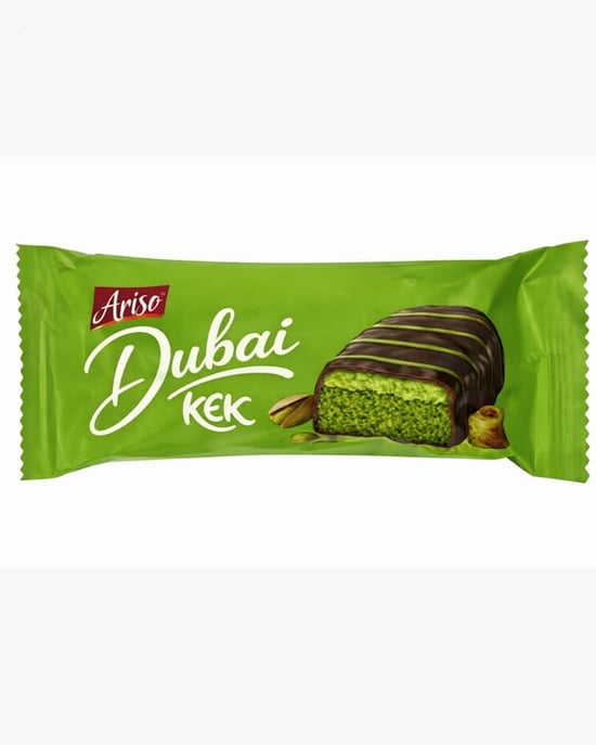 Ariso Kadayıflı ve Antep Fıstığı Kremalı Kakao Kaplamalı Dubai Kek 30 Gr