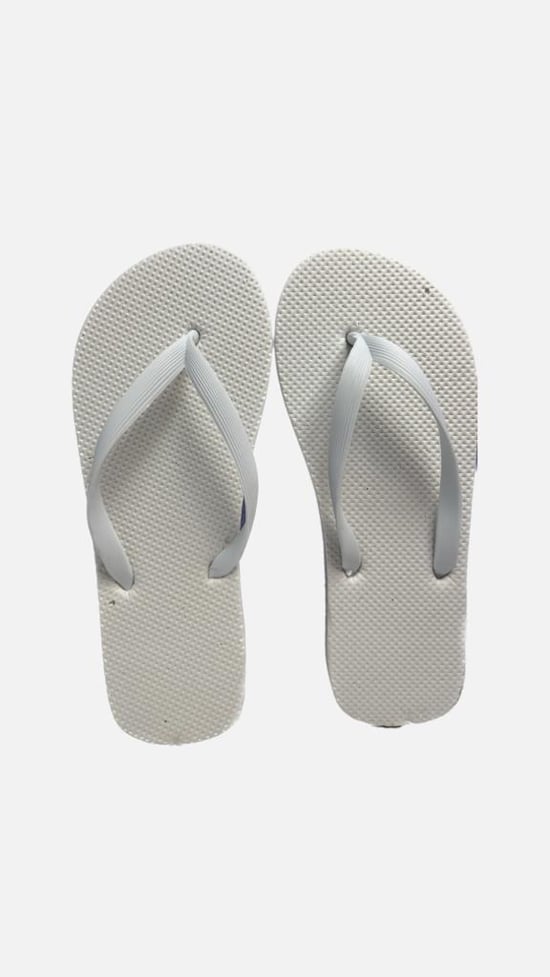 Private Parmak Arası Beyaz Kadın Terlik Eva Taban 14 Mm Flip Flop 25 Adet