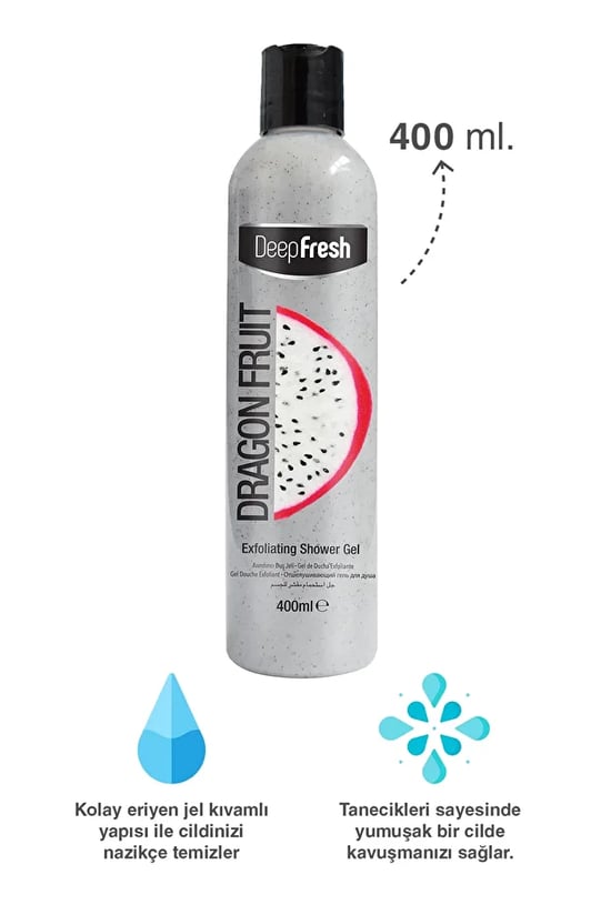 Deep Fresh Arındırıcı Peeling Etkili Duş Jeli Ejder Meyvesi 400 ml
