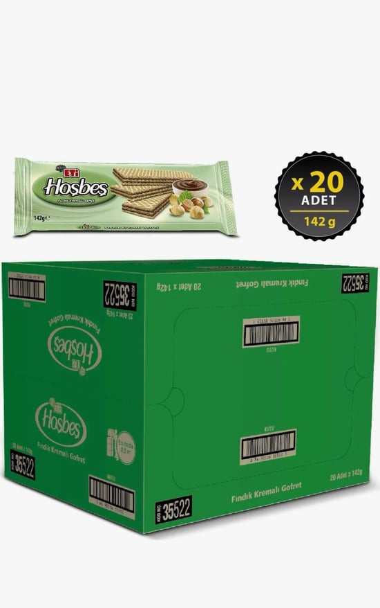 Eti Hoşbeş Fındık Kremalı Gofret 142 G