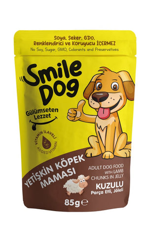 Smile 85 Gr Pouch Köpek Maması Küçük & Orta Irk Kuzulu Sml-015