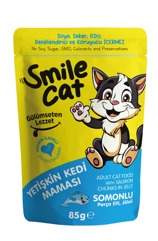 Smile 85 Gr Pouch Kedi Maması Yetişin Somonlu Sml-014