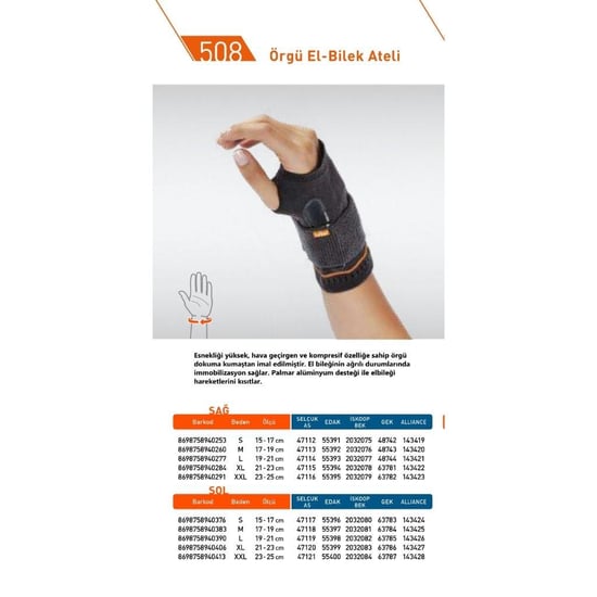 Luxor Örgü El-bilek Ateli Sol ( 508/l )