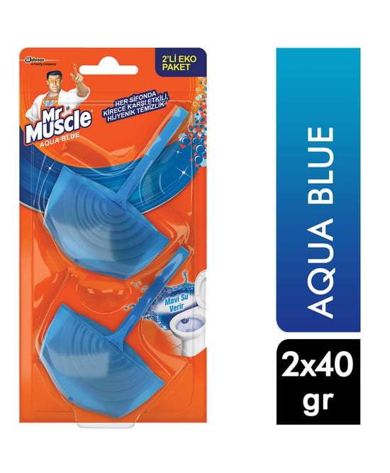 Mr.muscle Klozet Bloğu 2 X 40 Gr Aqua Blue