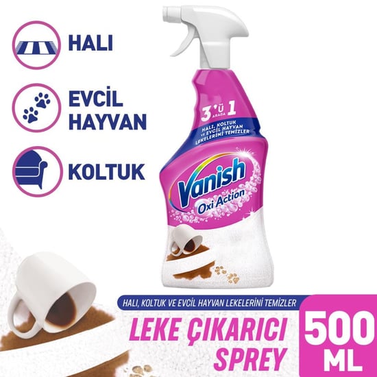 Vanish Oxi Action Çok Amaçlı Halı, Koltuk ve Evcil Hayvan Leke Çıkarıcı 500 Ml