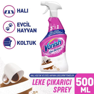 Vanish Oxi Action Çok Amaçlı Halı, Koltuk ve Evcil Hayvan Leke Çıkarıcı 500 Ml