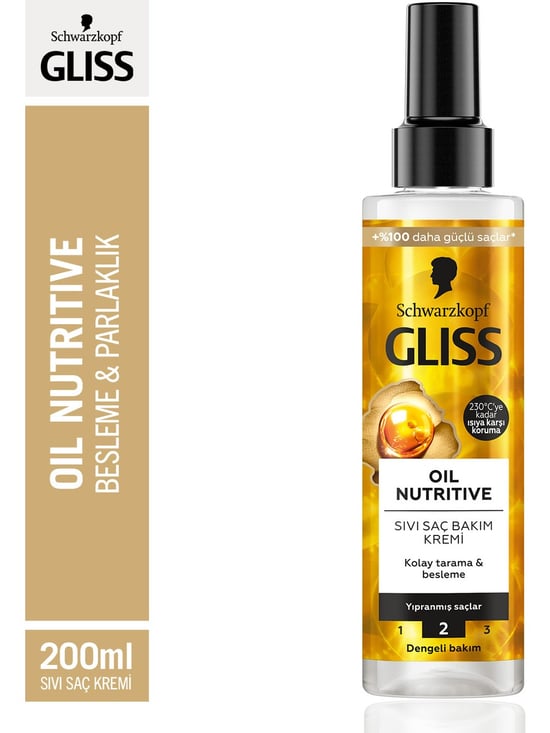 Gliss Sıvı Oil Nutritive Saç Kremi 200ml