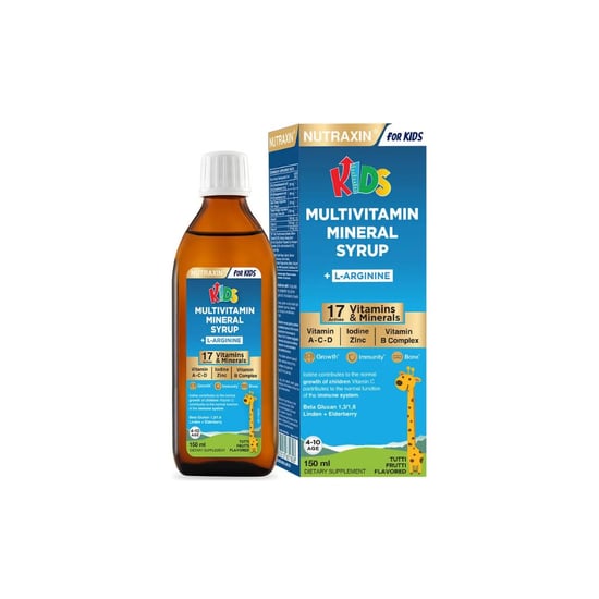 Nutraxin For Kids Multivitamin, Mineral Şurup + L-arjinin 150 Ml