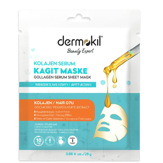 Dermokil Yüz Kağıt Maske Kolajen Serum 28 Gr.