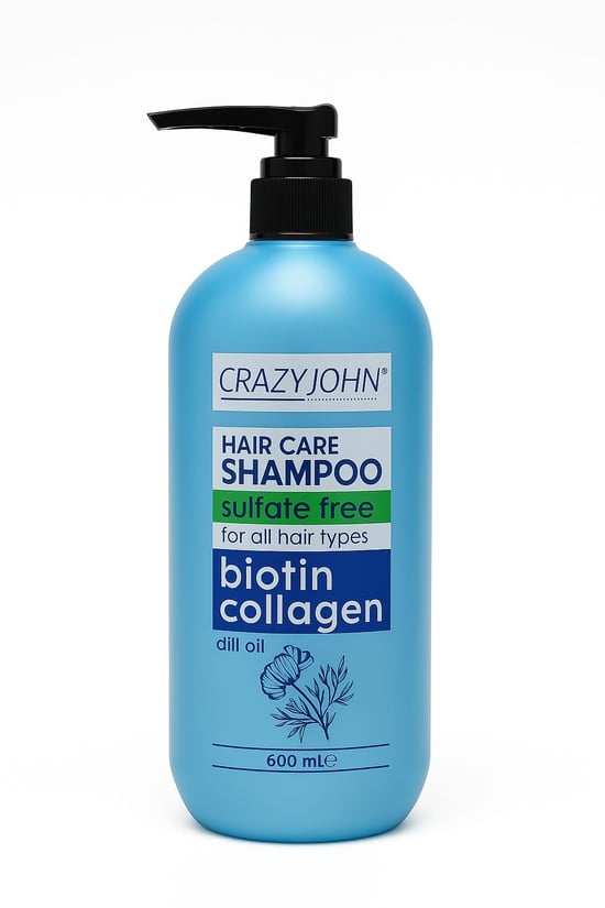 Crazy John Sülfatsız Şampuan Biotin Kolajen 600 Ml