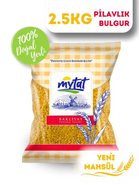 Mytat Doğal Yerli Üretim Pilavlık Bulgur 2.5 Kg