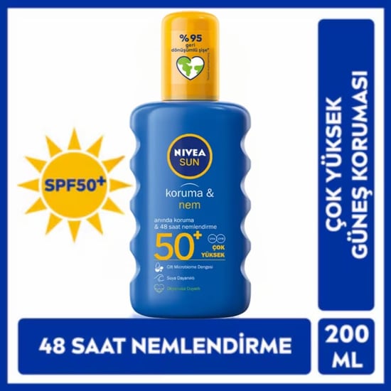 Nivea Sun Koruma&nem Güneş Koruyucu 200 Ml Sprey 50+ Çok Yüksek
