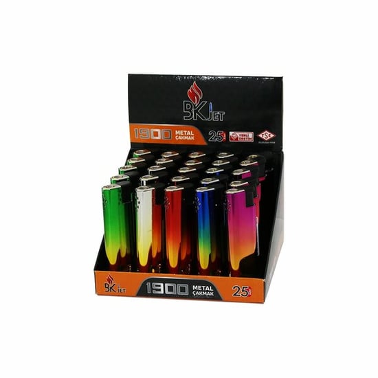 İnura Global Koko Bk Jet-1900 Metal & Uzun & Gökkuşağı Çift Renkli Manyetolu Çakmak