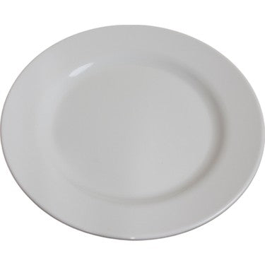 Akel 21 Cm Sade Servis Tabağı - Beyaz - Melamin Servis Tabak Yuvarlak