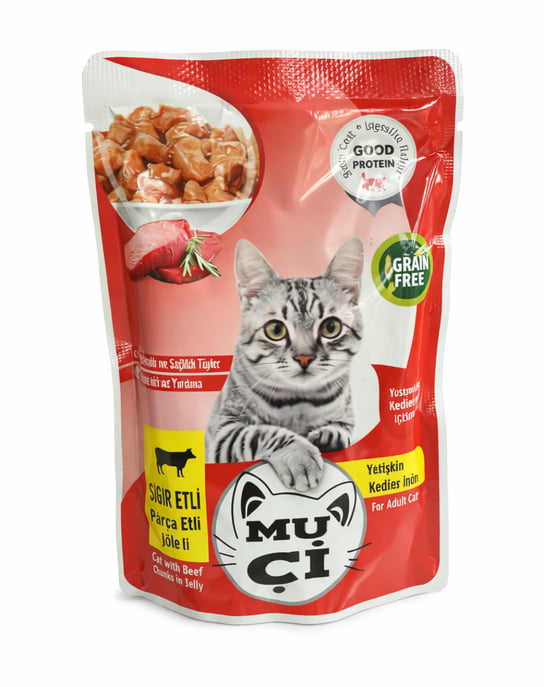 Muçi Pouch Kedi Yaş Mama Sığır Etli 85 Gr
