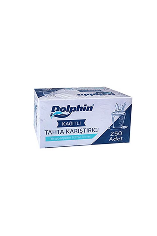 Dolphin Kağıtlı Tahta Karıştırıcı 10cm 250 Adet