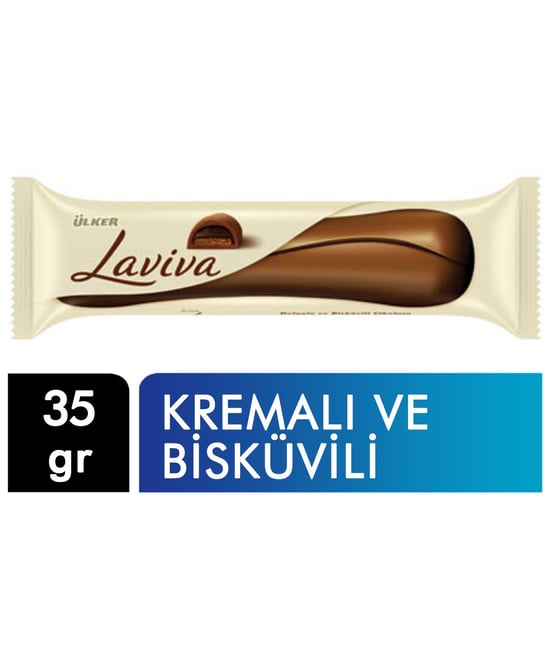 Ülker Laviva Krema Dolgulu Bisküvili Çikolata 35 Gr X 24'lü Kutu