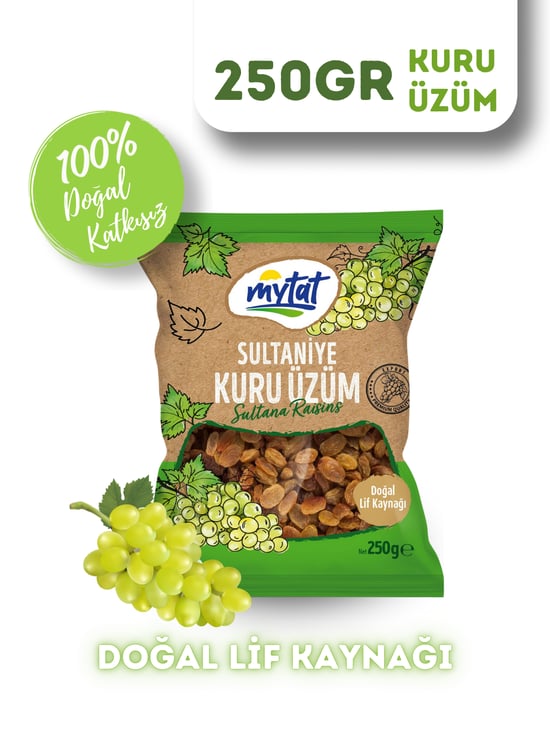 Mytat Doğal 10 No Sultaniye Kuru Üzüm 250 Gr