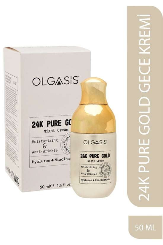 Olgasis 24k Ayar Saf Altın Nemlendirici Gece Kremi 50 Ml