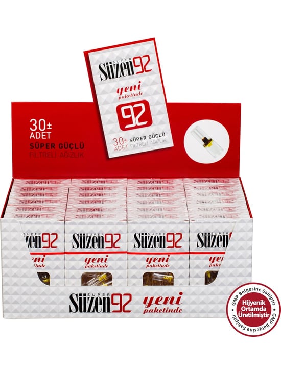 Süzen 92 Filtreli Sigara Ağızlığı 24x30'lu Paket