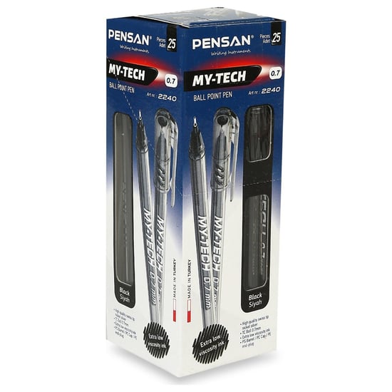Pensan Siyah My-tech Tukenmez Kalem 25 Li