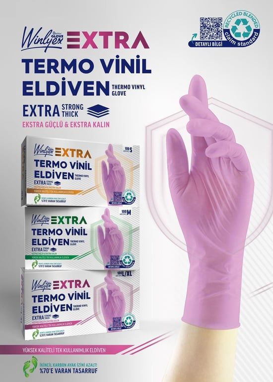 Winilyex Termo Vinil Eldiven Beyaz L-xl 100lü