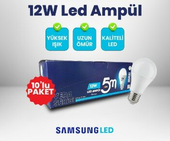 5m 12w Led Ampul E27 Vera Serisi