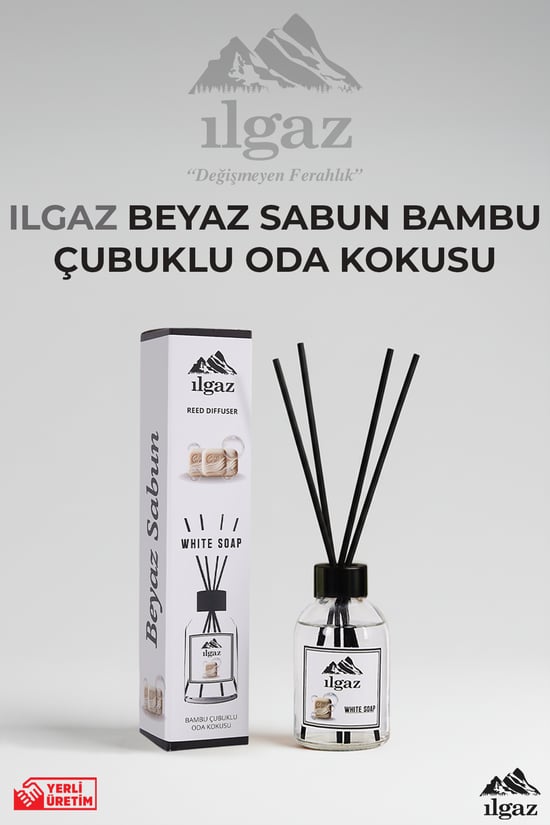Ilgaz Beyaz Sabun Çubuklu Oda Kokusu Red Diffuser White Soap Ortam Kokusu 110 Ml