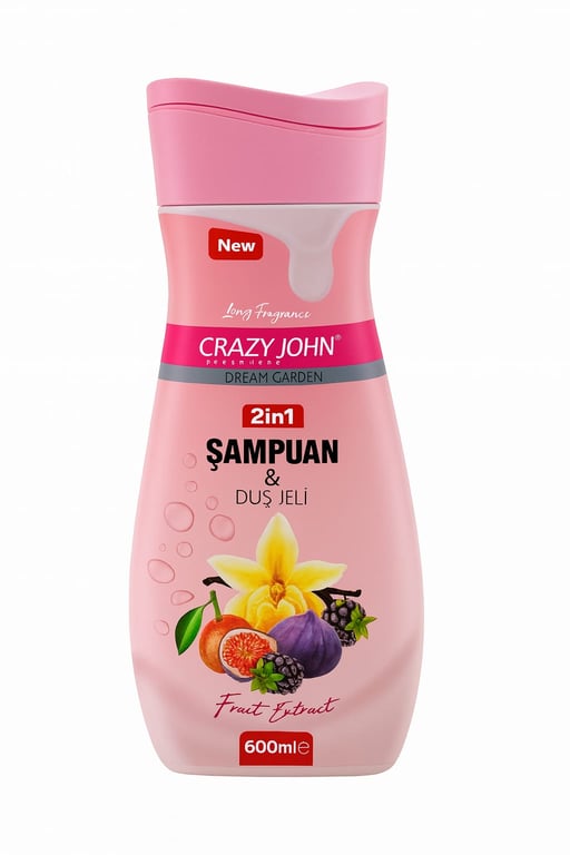 Crazy John Şampuan & Duş Jeli Meyve Özlü 600 Ml