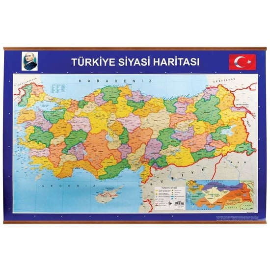 Türkiye Siyasi ve Fiziki Haritasi (çıtalı)