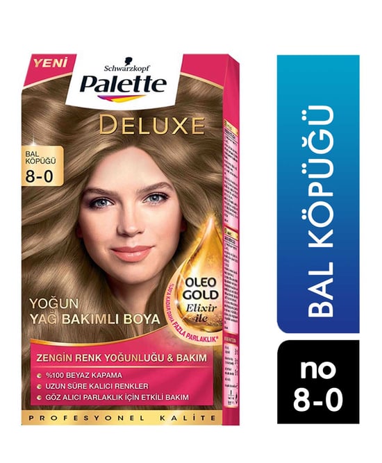 Palette Deluxe Bal Köpüğü Oleo Gold 8-0 Tüp Krem Saç Boyası 50 Ml