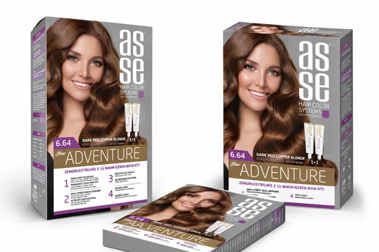 Asse Set Saç Boyası No: 6.64 50+50 Ml Koyu Kumral Kızıl Bakır