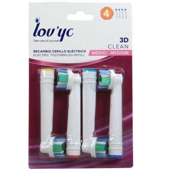 Lov'yc 3d Clean Orta 4lü Elektrikli Diş Fırçası Yedeği