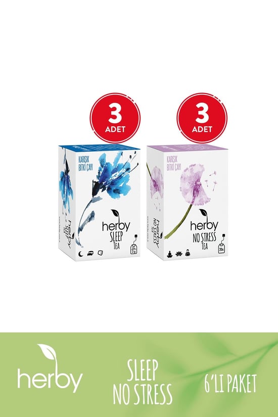 Herby Bitki Çayı 6'lı Rahatlama Paketi (sleep Tea, No Stress Tea)