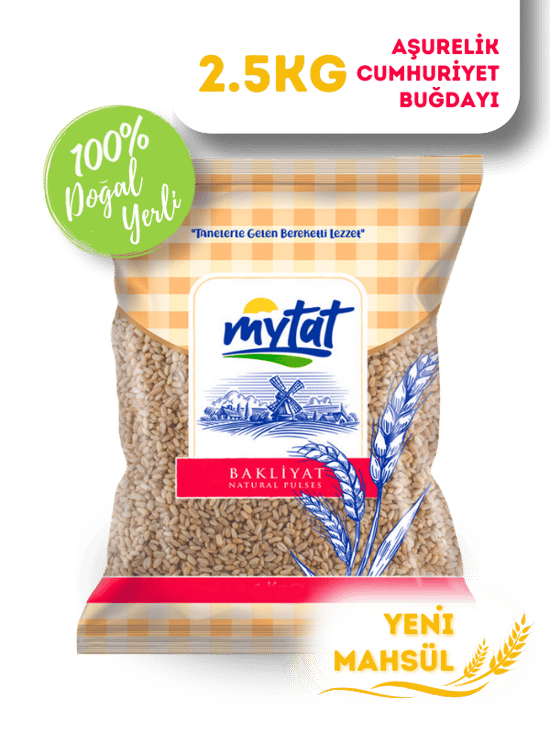 Mytat Doğal Yerli Üretim Aşurelik Cumhuriyet Buğdayı 2.5 Kg