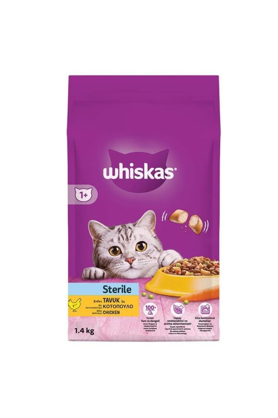 Whiskas tavuklu Kısırlaştırılmış Kedi Maması 1.4 Kg