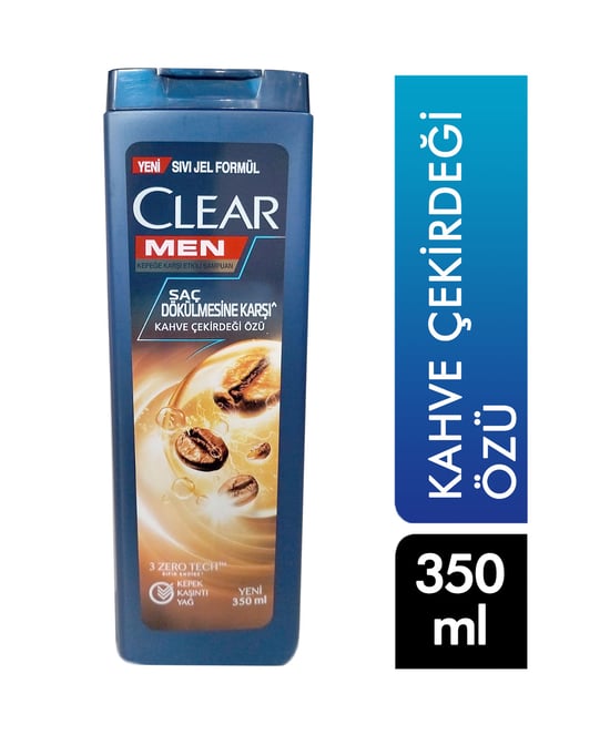 Clear Şampuan Saç Dökülmesine Karşı Kahve Çekirdeği Özlü Erkek Şampuanı 350 Ml