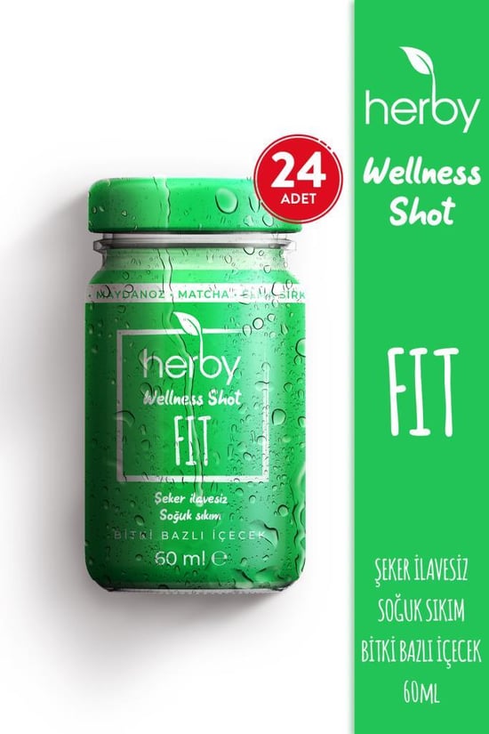 Fit Matcha Shot 24'lü Paket Formda Kal Bitki Bazlı İçecek 60 Ml