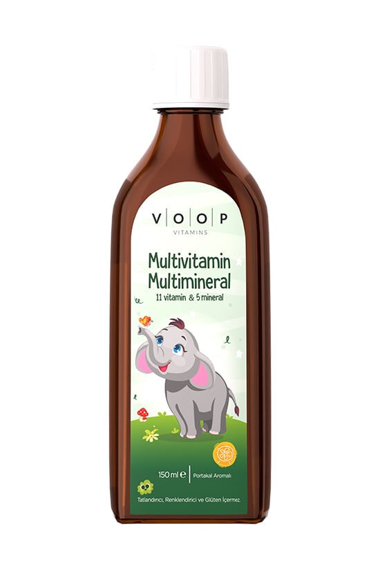 Voop Multivitamin Multimineral Portakal Aromalı Şurup 150 ml