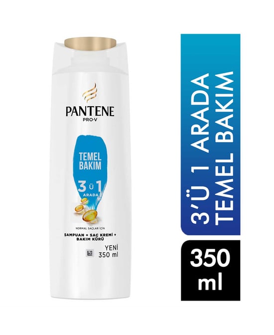 Pantene Şampuan 350 Ml 3'ü 1 Arada Temel Bakım