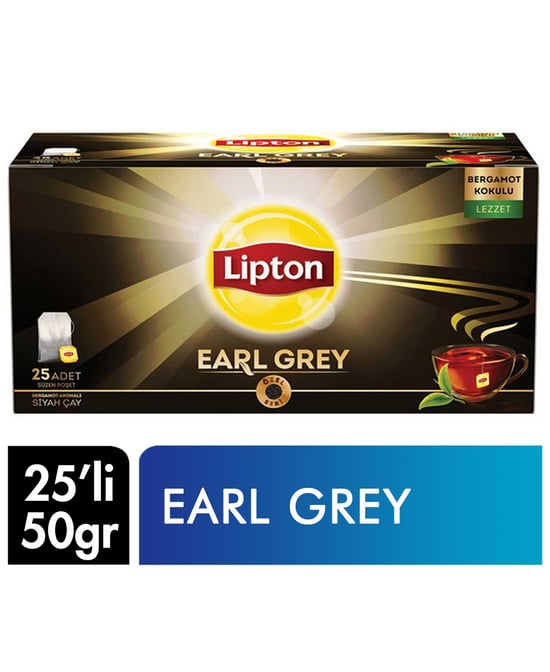 Lipton Bardak Poşet Çay 25'li Paket Earl Grey