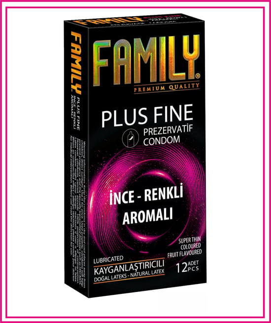 Famıly Prezervatif İnce Renkli 12'li