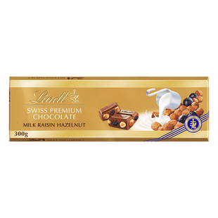 Lindt Swıss Premıum Gold Chocolate Milk & Raısın Hazelnut 300 Gr