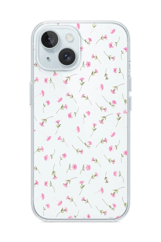Dİyari Firsat İphone 13-iphone 14 Uyumlu Tatlı Çiçekler Serisi Flower Desenli Şeffaf Silikon Kılıf