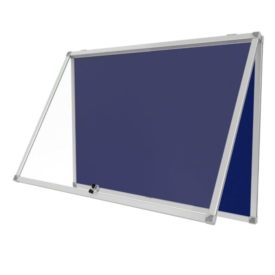 Kilitli Cam İlan Panosu 100x100cm Kumaş