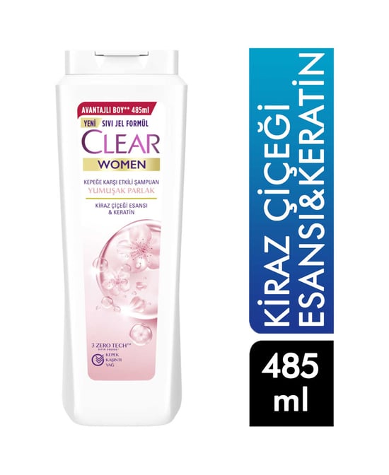 Clear Şampuan 485 Ml Women Kepeğe Karşı Etkili Yumuşak ve Parlak