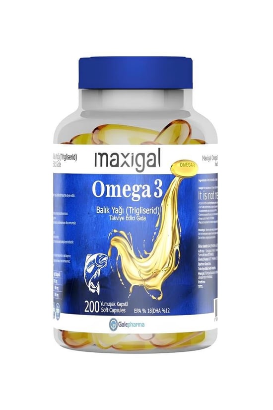 Maxigal Omega 3 Balık Yağı 200 Kapsül
