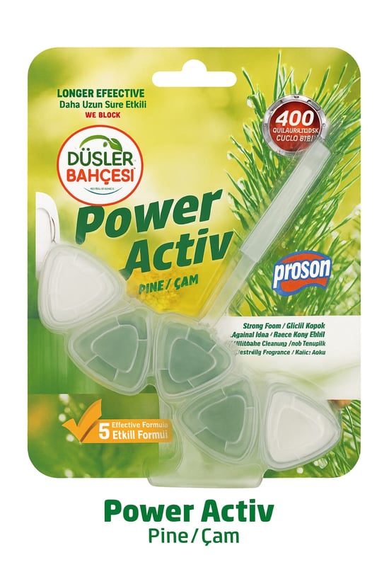 Düşler Bahçesi Wc Blok Power Active 50 Gr (çam Kokulu)