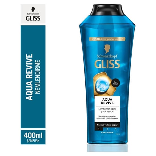 Gliss Aqua Revive Nemlendirici Şampuan Normal ve Kuru Saçlar 400 Ml