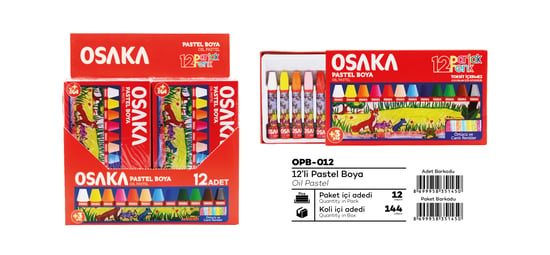 Osaka 12 Renk Pastel Boya